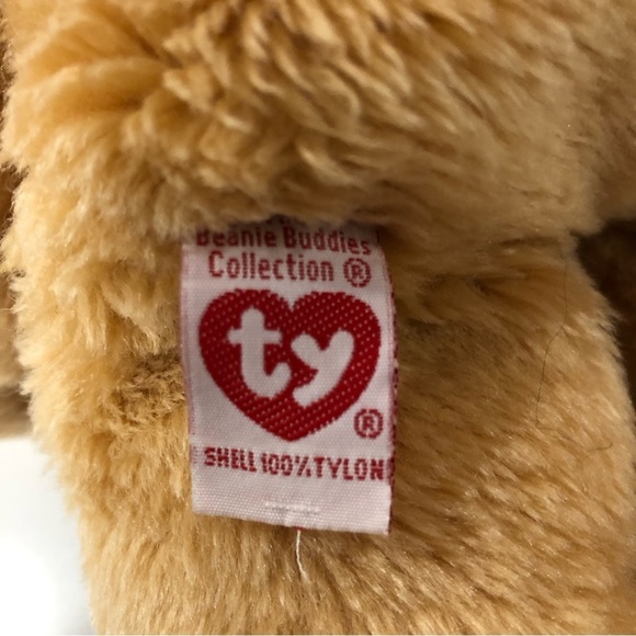 Ty Beanie  Buddies 2006 brown bear plush heart red ribbon EUC stuffed animal - Picture 5 of 7